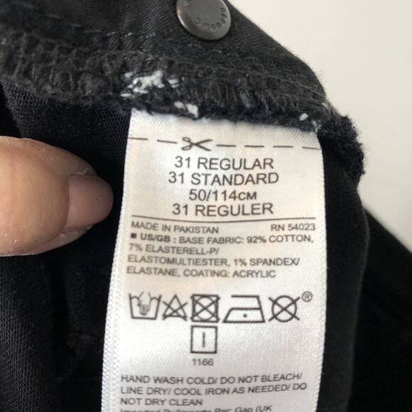 Banana Republic Women's High-Rise Skinny Coated Denim Jeans in Black Size 31 - Picture 9 of 10